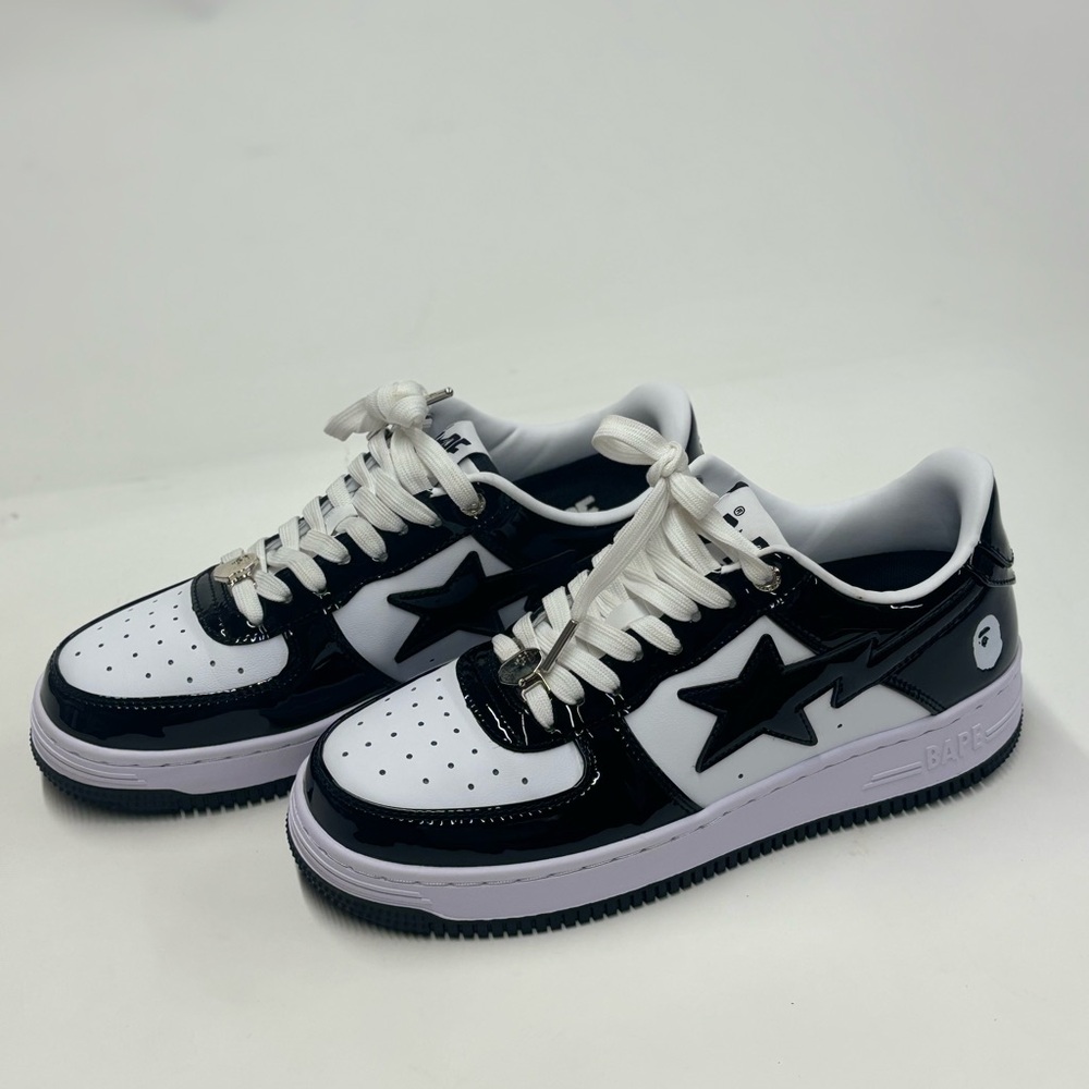 Bape Black and White Star Sneakers